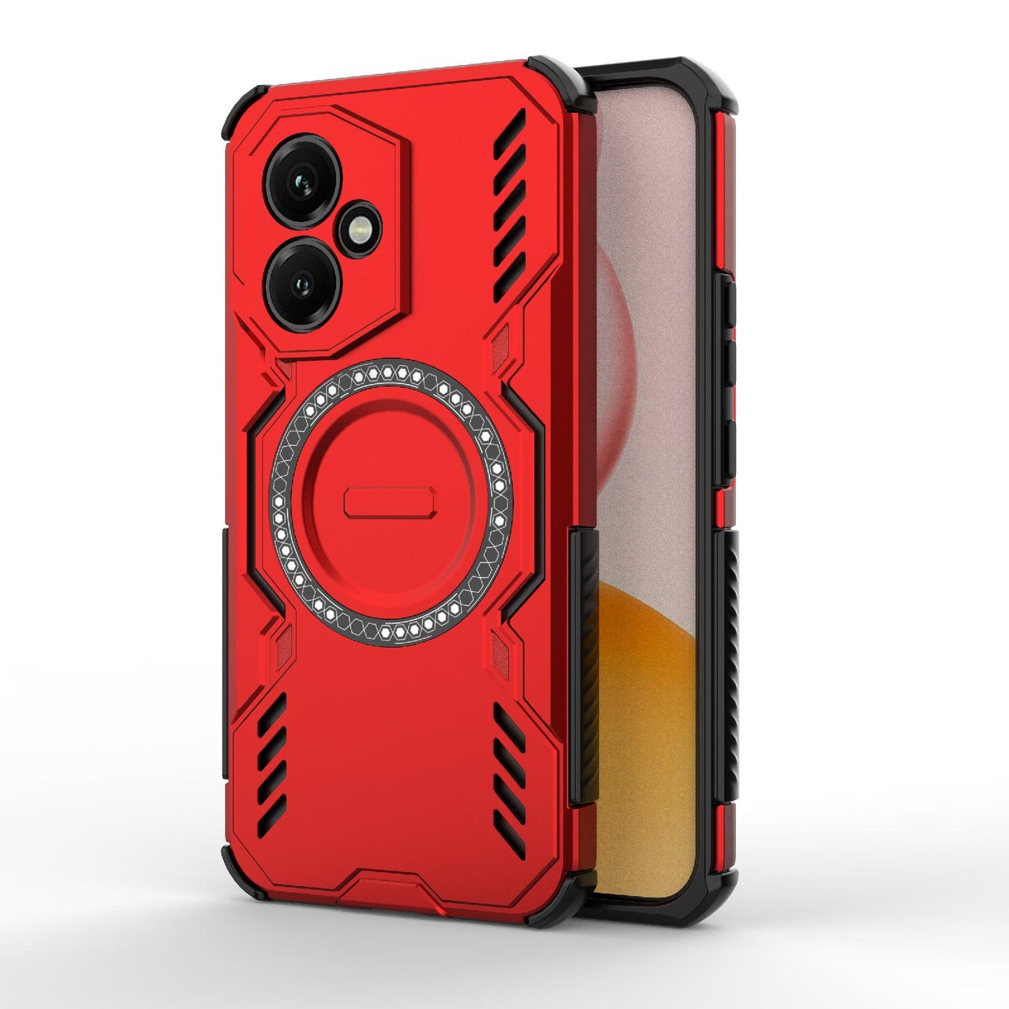 Honor 400 5G 156.5mm Butterfly Armor MagSafe Magnetic Ring Shockproof Protective Phone Case with Stand