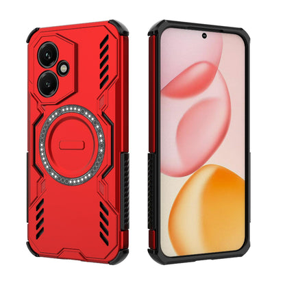 Honor 400 5G 156.5mm Butterfly Armor MagSafe Magnetic Ring Shockproof Protective Phone Case with Stand