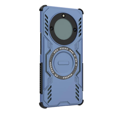 Honor Magic5 Lite Butterfly Armor MagSafe Magnetic Ring Shockproof Protective Phone Case with Stand