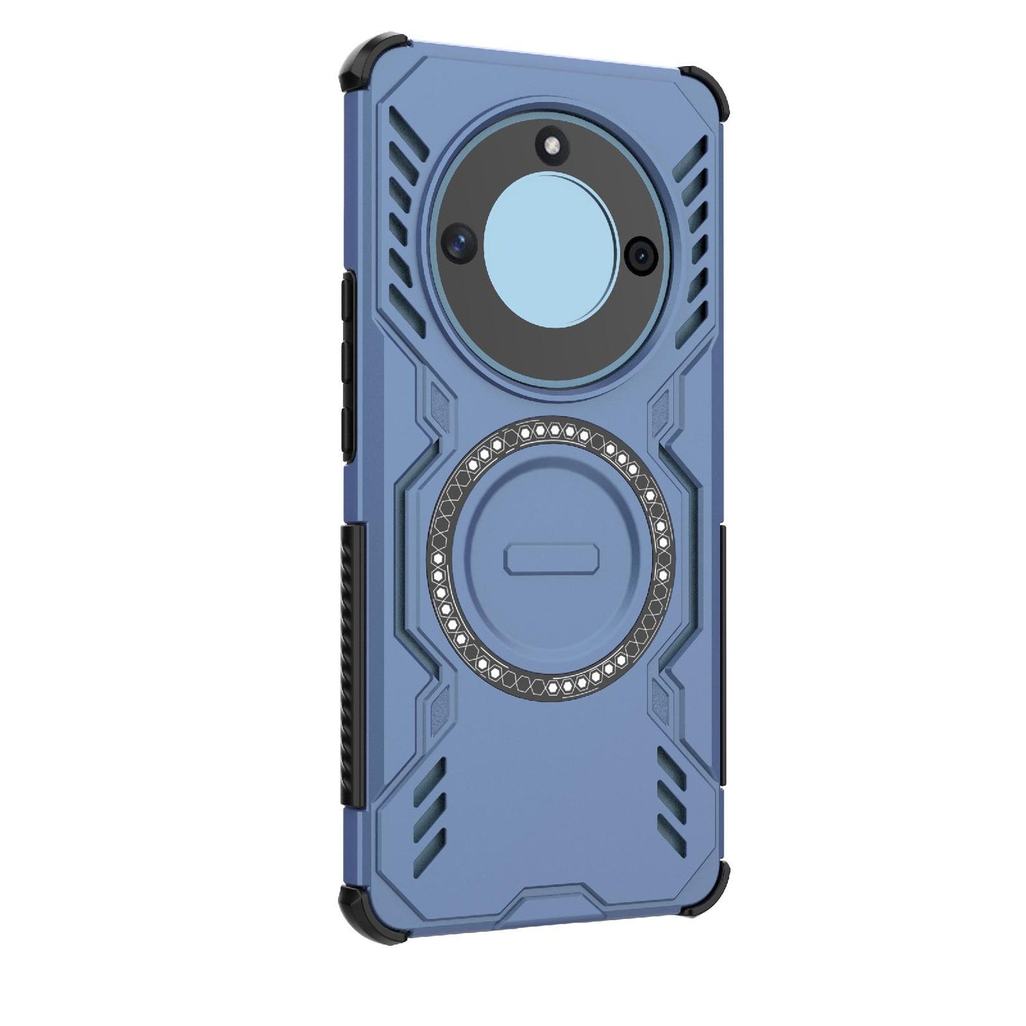 Honor X50 5G Butterfly Armor MagSafe Magnetic Ring Shockproof Protective Phone Case with Stand