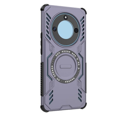 Honor X50 5G Butterfly Armor MagSafe Magnetic Ring Shockproof Protective Phone Case with Stand