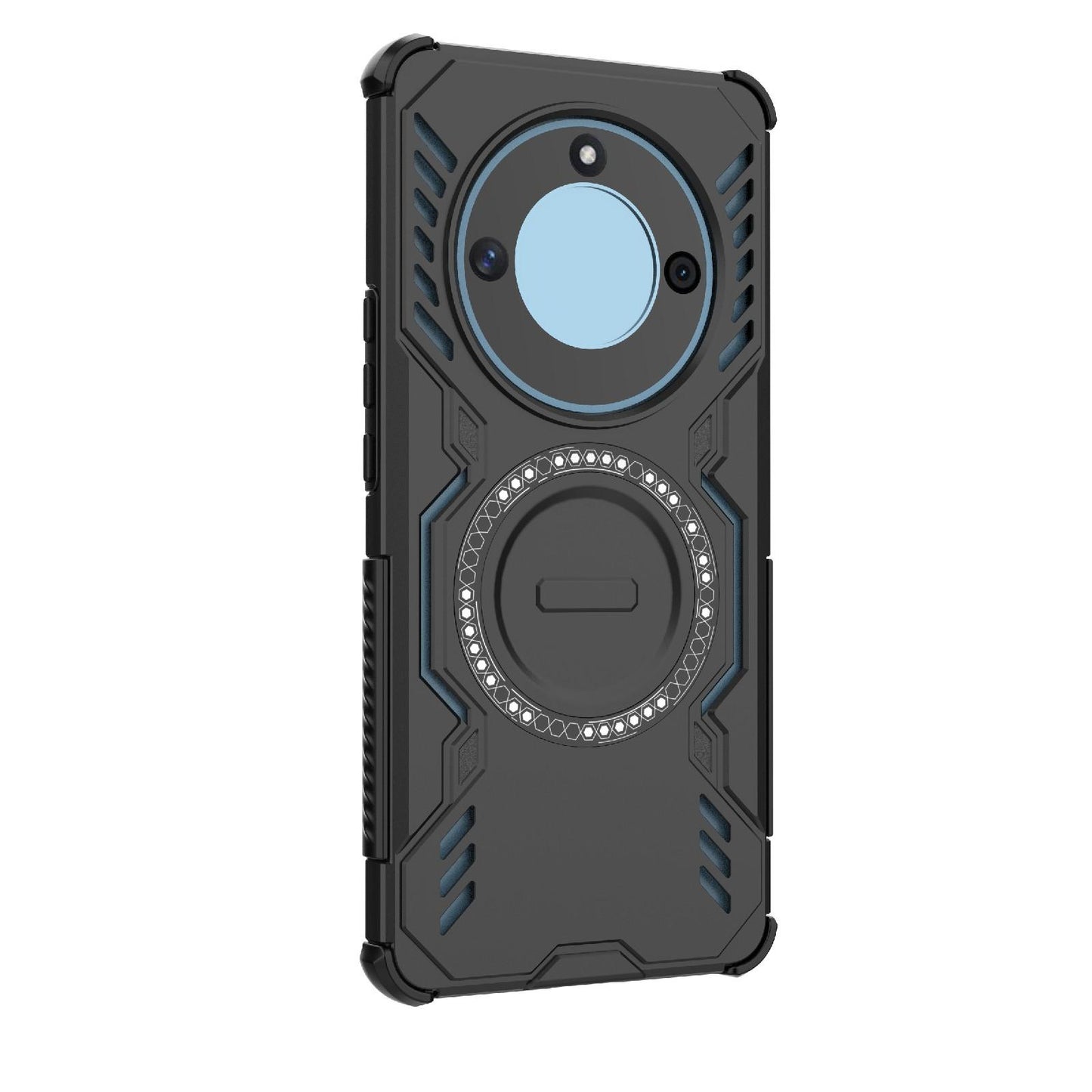 Honor X50 5G Butterfly Armor MagSafe Magnetic Ring Shockproof Protective Phone Case with Stand