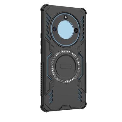 Honor X50 5G Butterfly Armor MagSafe Magnetic Ring Shockproof Protective Phone Case with Stand