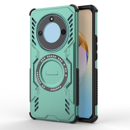 Honor X50 5G Butterfly Armor MagSafe Magnetic Ring Shockproof Protective Phone Case with Stand