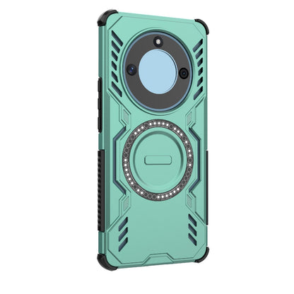 Honor X50 5G Butterfly Armor MagSafe Magnetic Ring Shockproof Protective Phone Case with Stand