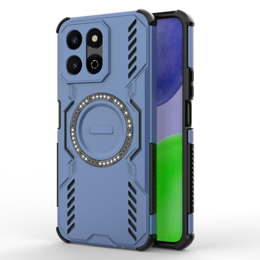 Honor X7c 4G Butterfly Armor MagSafe Magnetic Ring Shockproof Protective Phone Case with Stand
