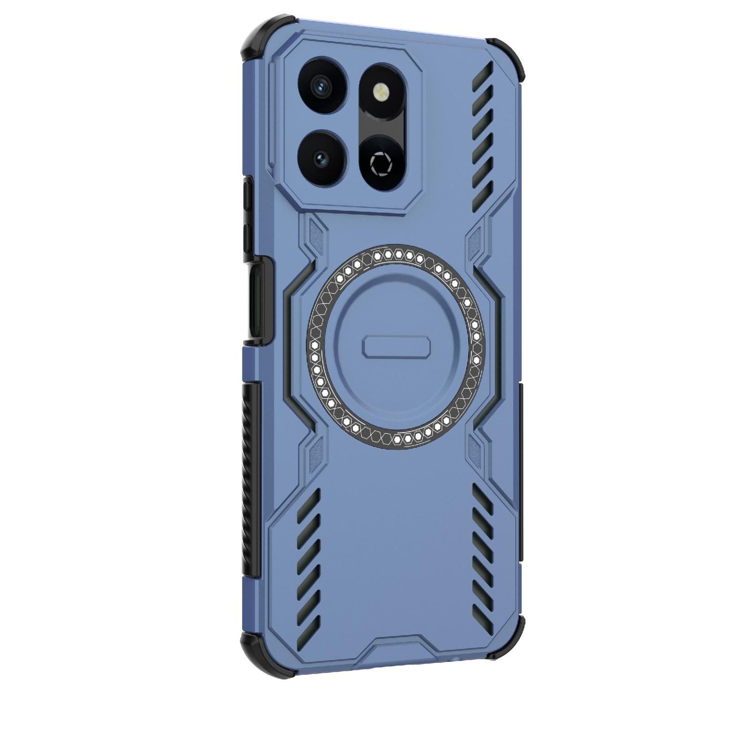 Honor X7c 4G Butterfly Armor MagSafe Magnetic Ring Shockproof Protective Phone Case with Stand