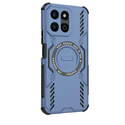Honor X7c 4G Butterfly Armor MagSafe Magnetic Ring Shockproof Protective Phone Case with Stand