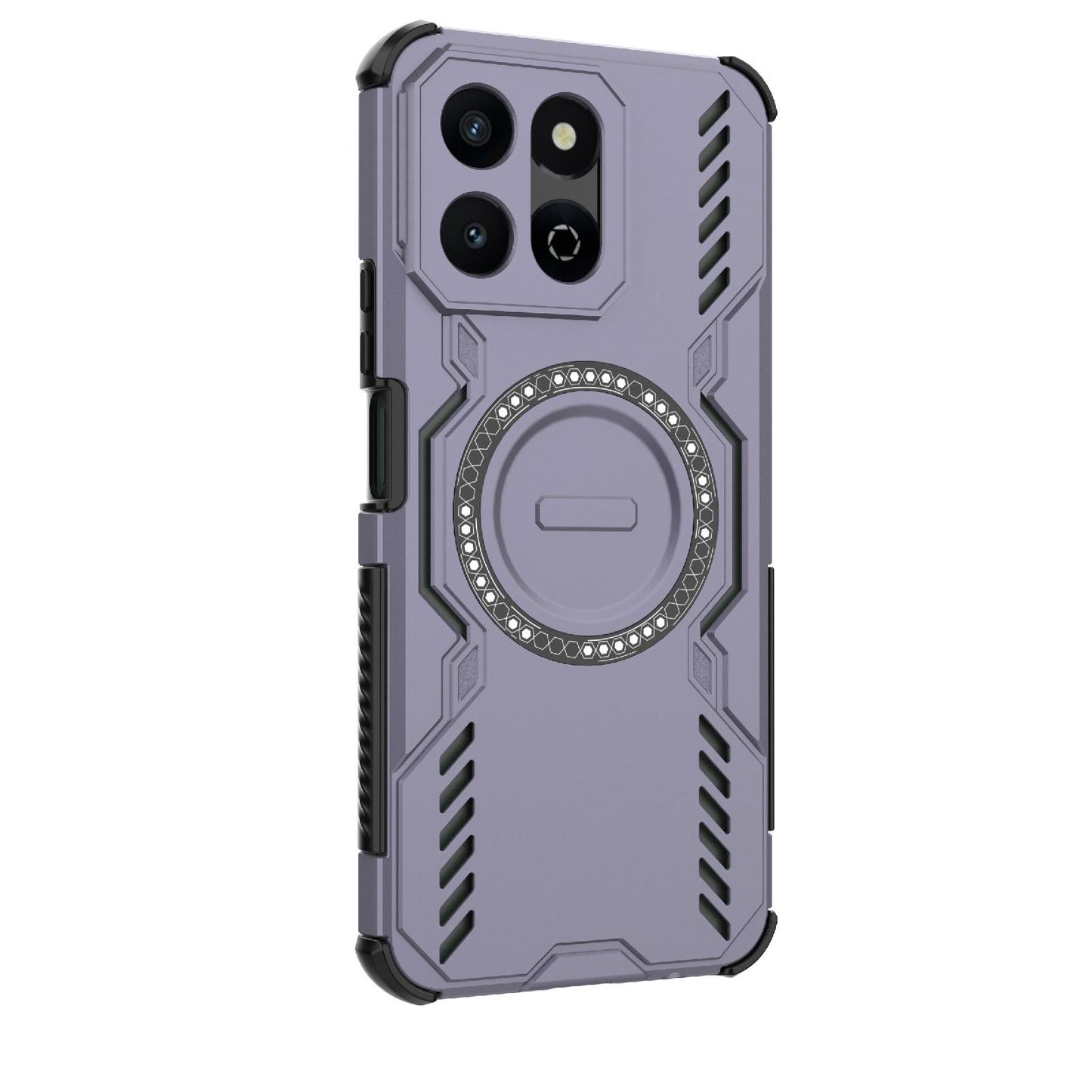 Honor X7c 4G Butterfly Armor MagSafe Magnetic Ring Shockproof Protective Phone Case with Stand