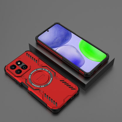 Honor X7c 4G Butterfly Armor MagSafe Magnetic Ring Shockproof Protective Phone Case with Stand