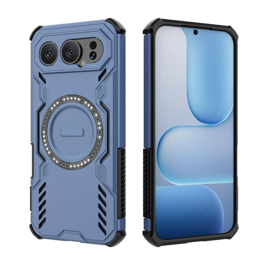 Honor 500 Pro 5G 155.8mm Butterfly Armor MagSafe Magnetic Ring Shockproof Protective Phone Case with Stand