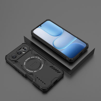 Honor 500 Pro 5G 155.8mm Butterfly Armor MagSafe Magnetic Ring Shockproof Protective Phone Case with Stand