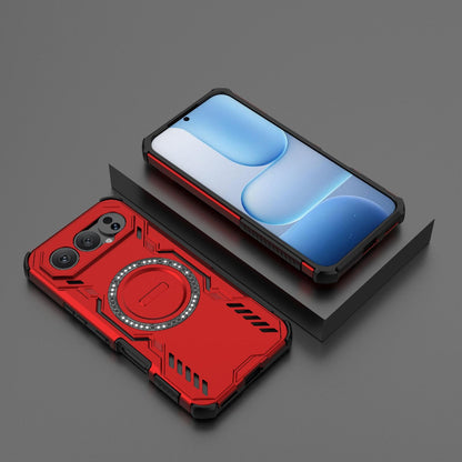 Honor 500 Pro 5G 155.8mm Butterfly Armor MagSafe Magnetic Ring Shockproof Protective Phone Case with Stand
