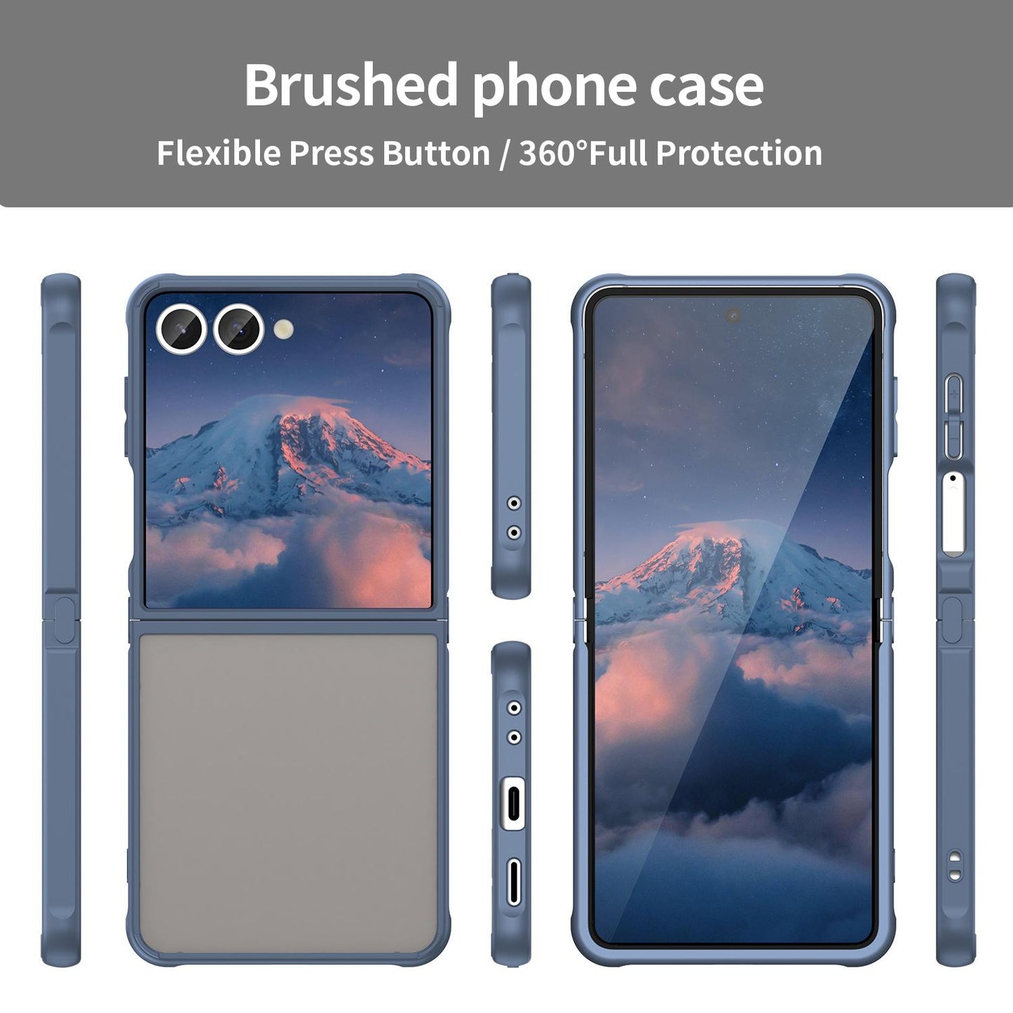 Samsung Galaxy Z Flip7 5G TPU Hybrid PC Frosted Phone Case with Durable Scratch, Dirt & Wear Protection, Precise Cutouts, Lightweight Easy-Fit Slim Cover