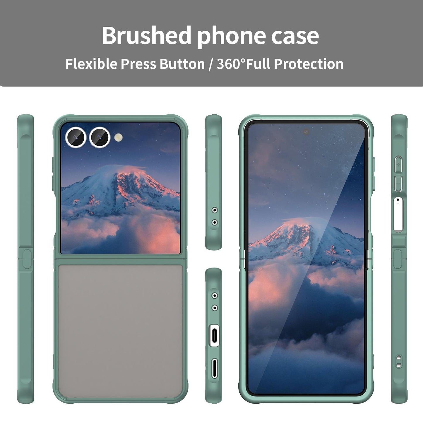 Samsung Galaxy Z Flip7 5G TPU Hybrid PC Frosted Phone Case with Durable Scratch, Dirt & Wear Protection, Precise Cutouts, Lightweight Easy-Fit Slim Cover
