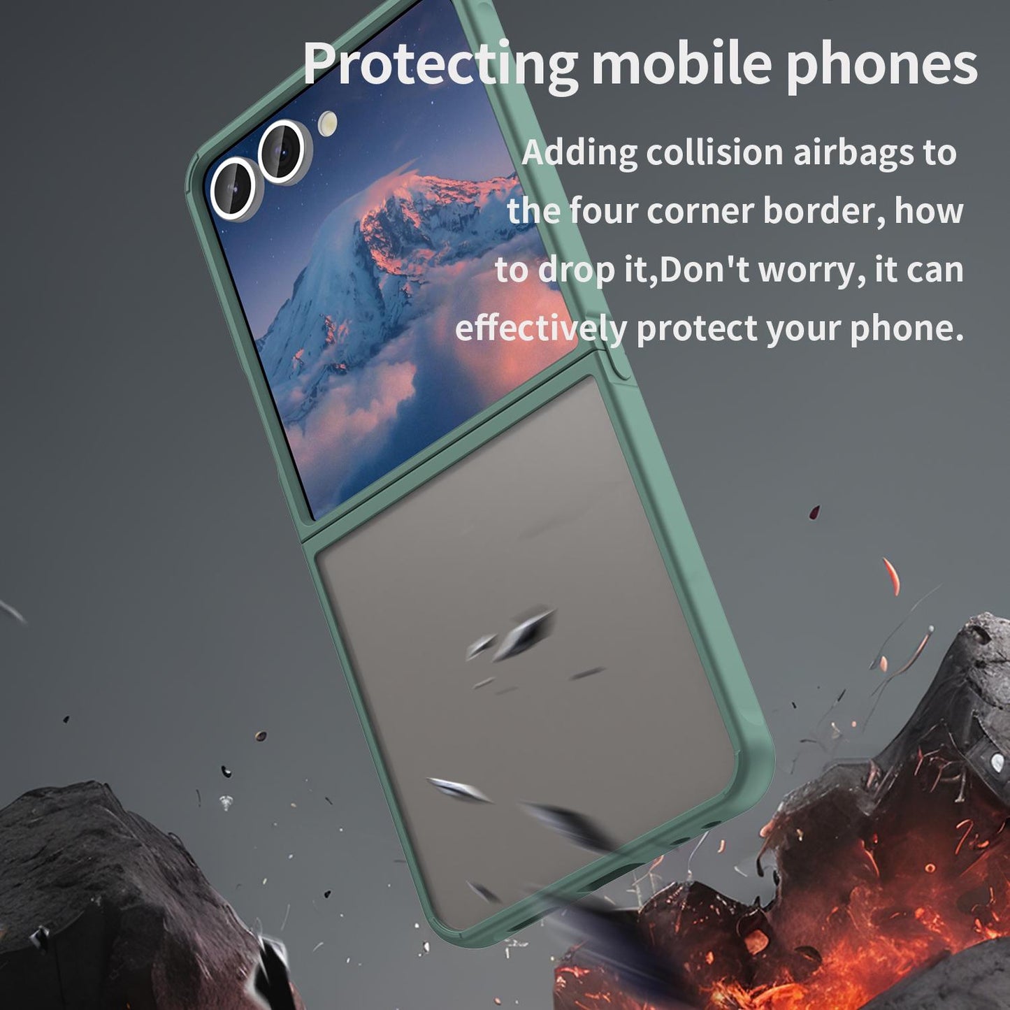 Samsung Galaxy Z Flip7 5G TPU Hybrid PC Frosted Phone Case with Durable Scratch, Dirt & Wear Protection, Precise Cutouts, Lightweight Easy-Fit Slim Cover