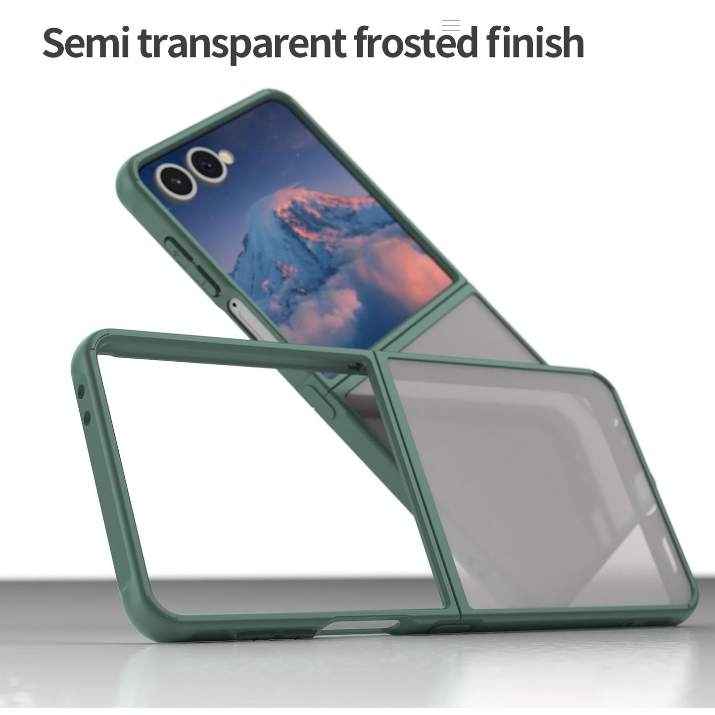 Samsung Galaxy Z Flip7 5G TPU Hybrid PC Frosted Phone Case with Durable Scratch, Dirt & Wear Protection, Precise Cutouts, Lightweight Easy-Fit Slim Cover