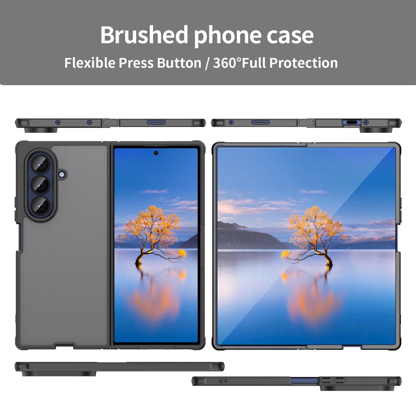 Samsung Galaxy Z Fold7 5G TPU Hybrid PC Frosted Phone Case with Durable Scratch, Dirt & Wear Protection, Precise Cutouts, Lightweight Easy-Fit Slim Cover