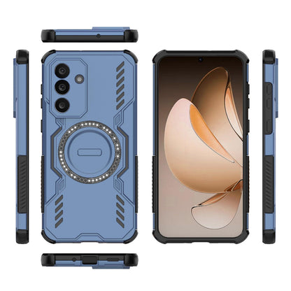 Samsung Galaxy M56 5G Butterfly Armor MagSafe Magnetic Ring Shockproof Protective Phone Case with Stand