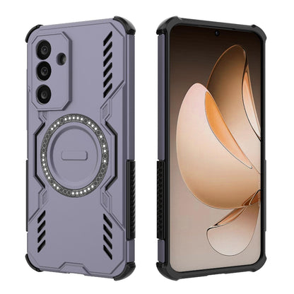 Samsung Galaxy M56 5G Butterfly Armor MagSafe Magnetic Ring Shockproof Protective Phone Case with Stand
