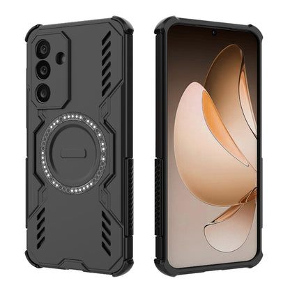 Samsung Galaxy M56 5G Butterfly Armor MagSafe Magnetic Ring Shockproof Protective Phone Case with Stand