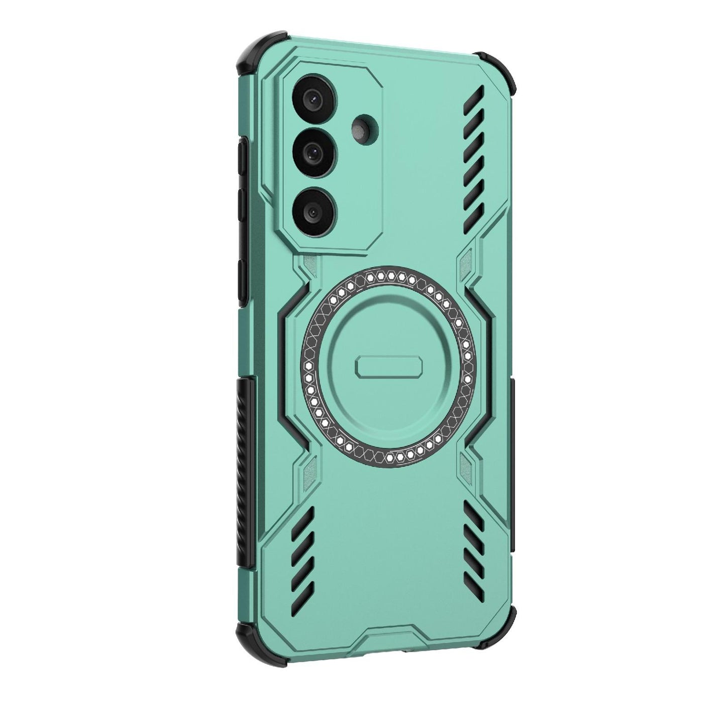 Samsung Galaxy M56 5G Butterfly Armor MagSafe Magnetic Ring Shockproof Protective Phone Case with Stand