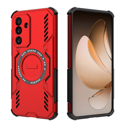 Samsung Galaxy M56 5G Butterfly Armor MagSafe Magnetic Ring Shockproof Protective Phone Case with Stand