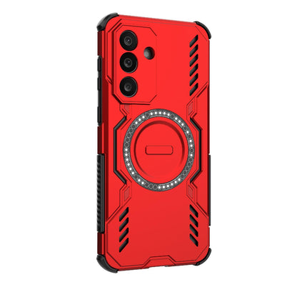 Samsung Galaxy M56 5G Butterfly Armor MagSafe Magnetic Ring Shockproof Protective Phone Case with Stand