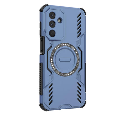 Samsung Galaxy M36 5G India Butterfly Armor MagSafe Magnetic Ring Shockproof Protective Phone Case with Stand