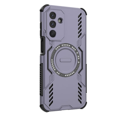 Samsung Galaxy M36 5G India Butterfly Armor MagSafe Magnetic Ring Shockproof Protective Phone Case with Stand
