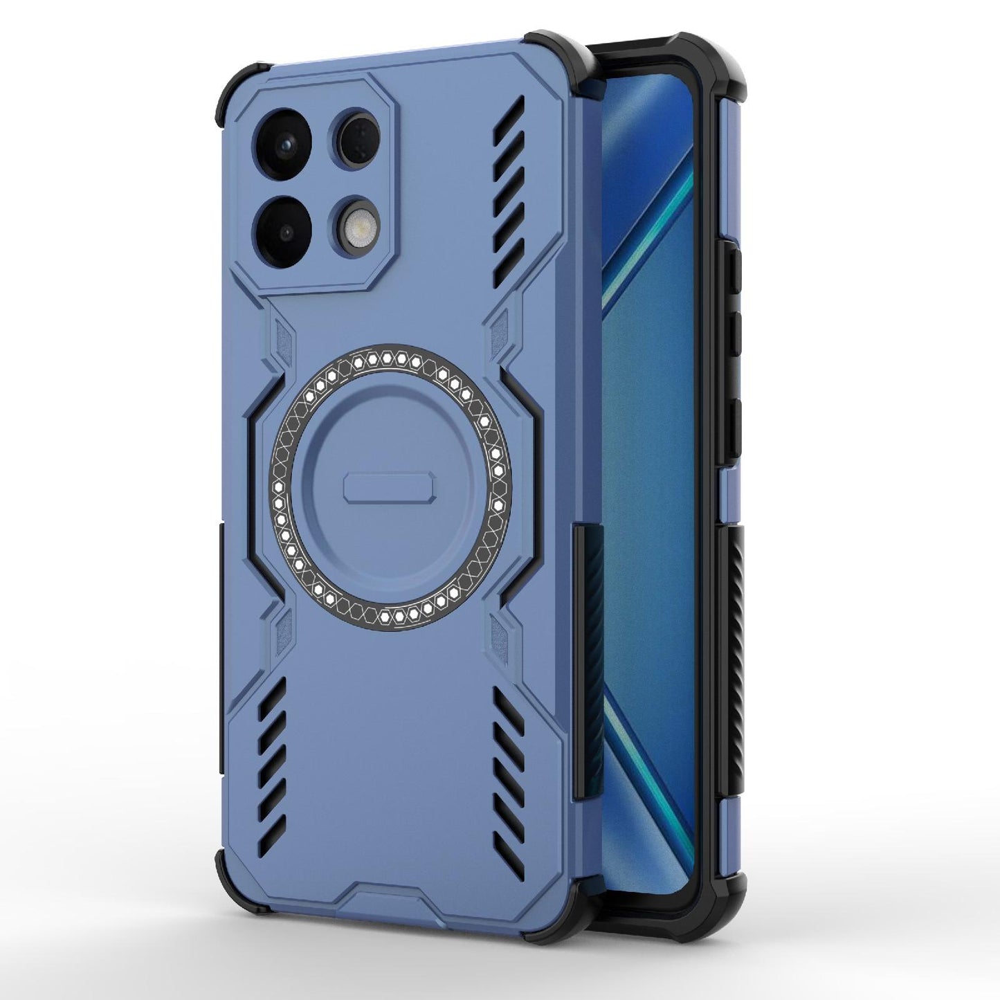 OPPO K13 5G Butterfly Armor MagSafe Magnetic Ring Shockproof Protective Phone Case with Stand