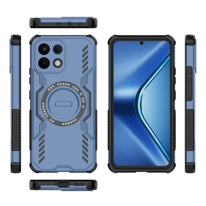 OPPO K13 5G Butterfly Armor MagSafe Magnetic Ring Shockproof Protective Phone Case with Stand