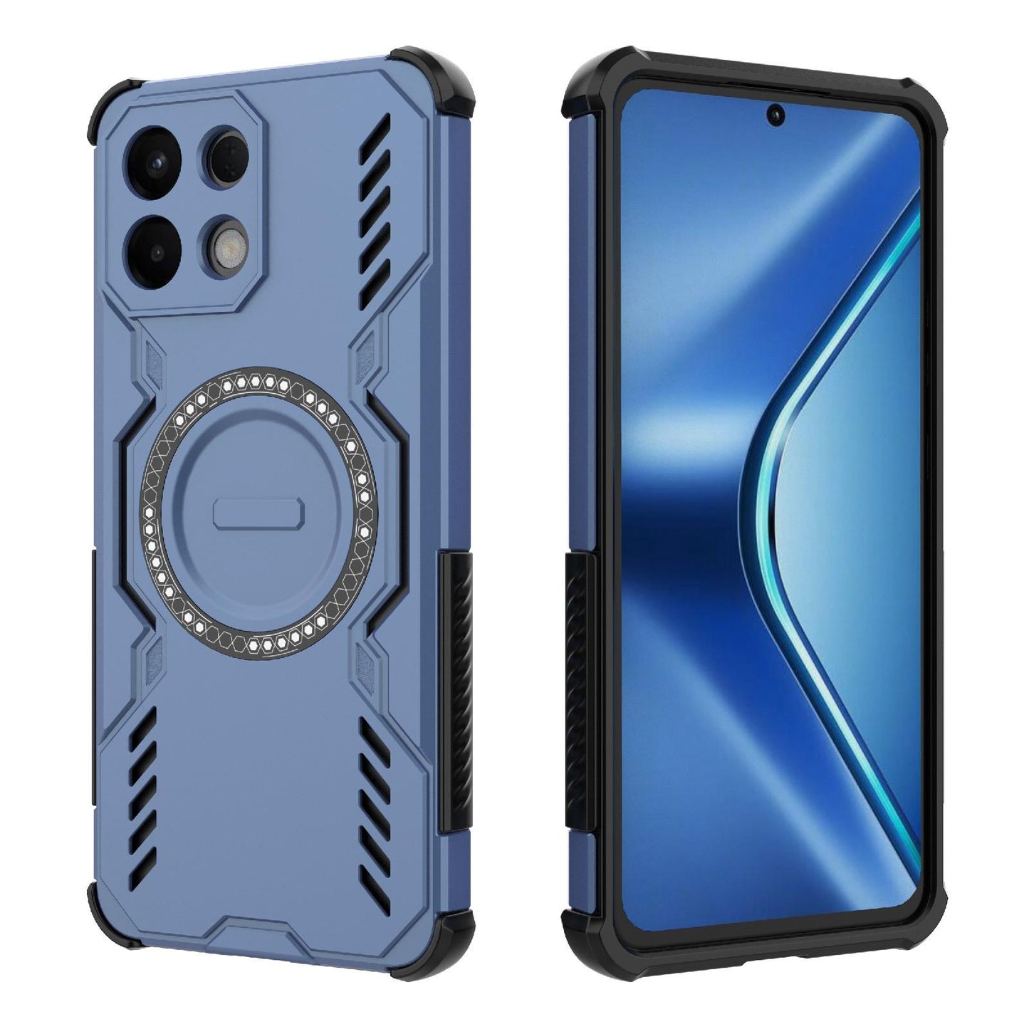 OPPO K13 5G Butterfly Armor MagSafe Magnetic Ring Shockproof Protective Phone Case with Stand