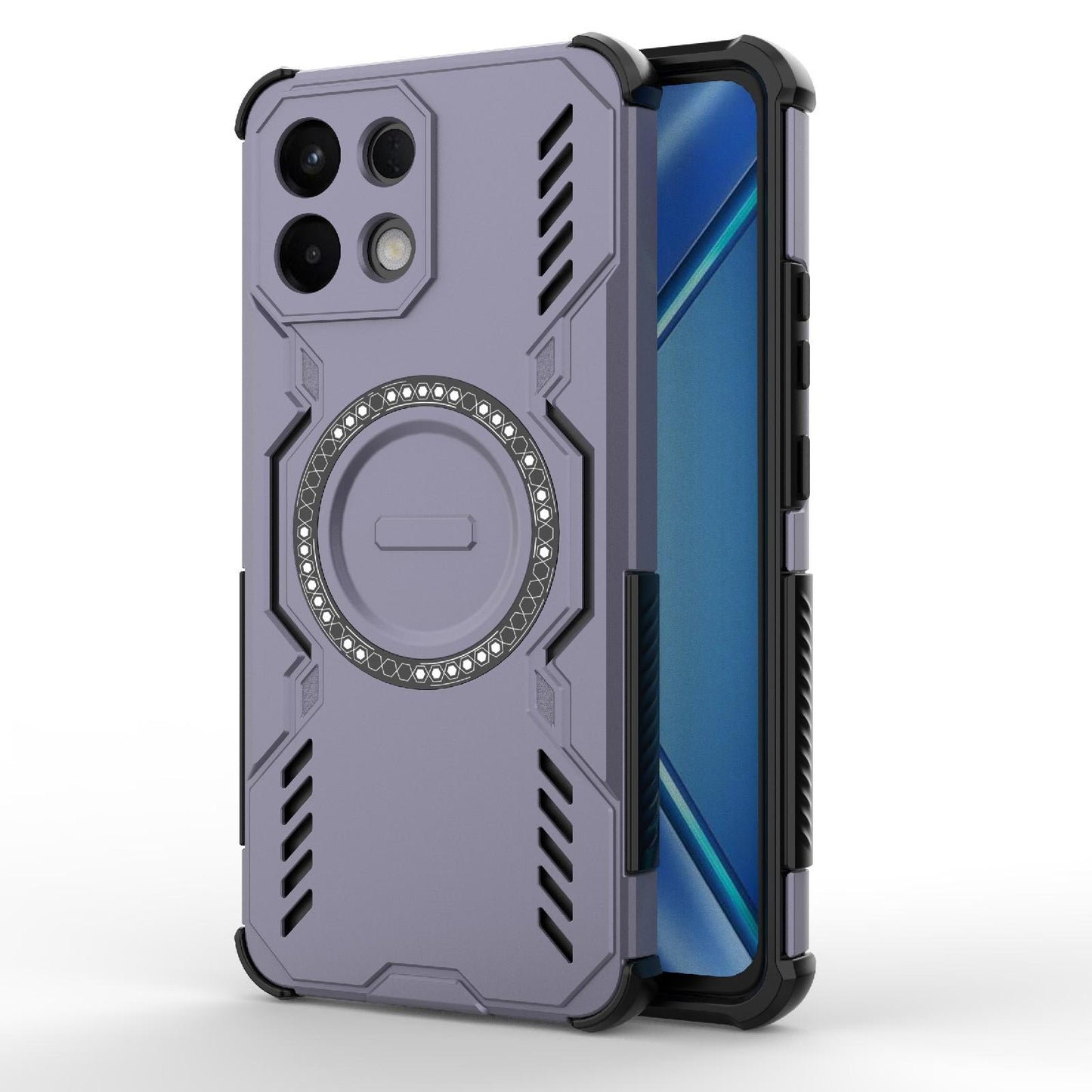 OPPO K13 5G Butterfly Armor MagSafe Magnetic Ring Shockproof Protective Phone Case with Stand