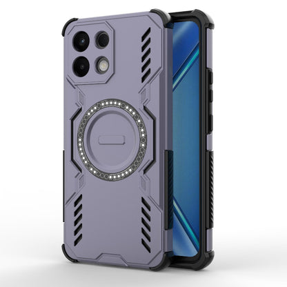 OPPO K13 5G Butterfly Armor MagSafe Magnetic Ring Shockproof Protective Phone Case with Stand
