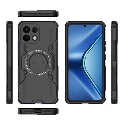 OPPO K13 5G Butterfly Armor MagSafe Magnetic Ring Shockproof Protective Phone Case with Stand