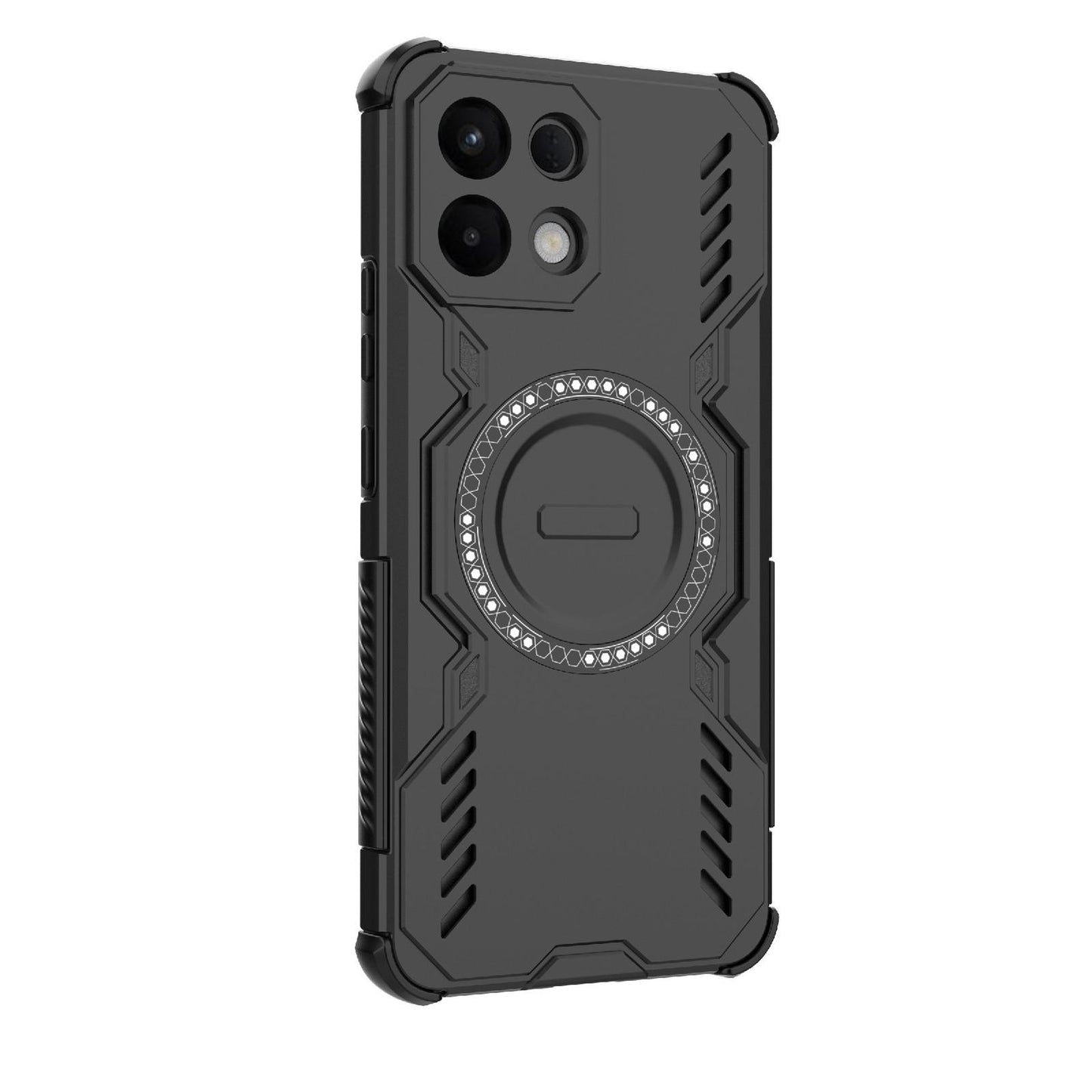 OPPO K13 5G Butterfly Armor MagSafe Magnetic Ring Shockproof Protective Phone Case with Stand