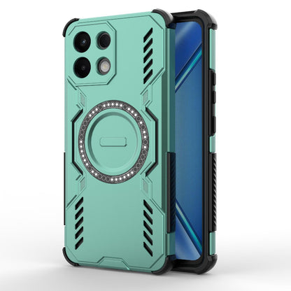 OPPO K13 5G Butterfly Armor MagSafe Magnetic Ring Shockproof Protective Phone Case with Stand