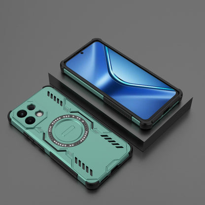 OPPO K13 5G Butterfly Armor MagSafe Magnetic Ring Shockproof Protective Phone Case with Stand
