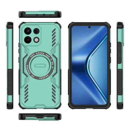 OPPO K13 5G Butterfly Armor MagSafe Magnetic Ring Shockproof Protective Phone Case with Stand