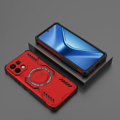 OPPO K13 5G Butterfly Armor MagSafe Magnetic Ring Shockproof Protective Phone Case with Stand