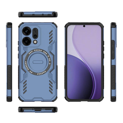 OPPO Reno14 5G Butterfly Armor MagSafe Magnetic Ring Shockproof Protective Phone Case with Stand