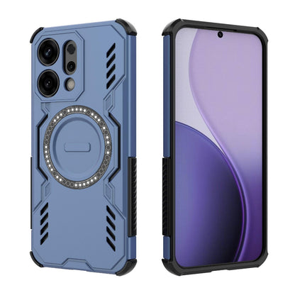 OPPO Reno14 5G Butterfly Armor MagSafe Magnetic Ring Shockproof Protective Phone Case with Stand