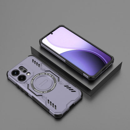 OPPO Reno14 5G Butterfly Armor MagSafe Magnetic Ring Shockproof Protective Phone Case with Stand