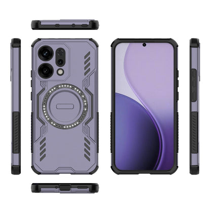 OPPO Reno14 5G Butterfly Armor MagSafe Magnetic Ring Shockproof Protective Phone Case with Stand