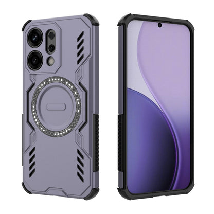 OPPO Reno14 5G Butterfly Armor MagSafe Magnetic Ring Shockproof Protective Phone Case with Stand