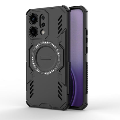 OPPO Reno14 5G Butterfly Armor MagSafe Magnetic Ring Shockproof Protective Phone Case with Stand