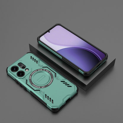 OPPO Reno14 5G Butterfly Armor MagSafe Magnetic Ring Shockproof Protective Phone Case with Stand