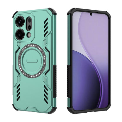 OPPO Reno14 5G Butterfly Armor MagSafe Magnetic Ring Shockproof Protective Phone Case with Stand