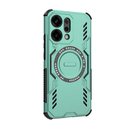OPPO Reno14 5G Butterfly Armor MagSafe Magnetic Ring Shockproof Protective Phone Case with Stand